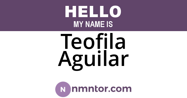 Teofila Aguilar