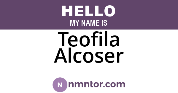 Teofila Alcoser