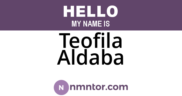 Teofila Aldaba