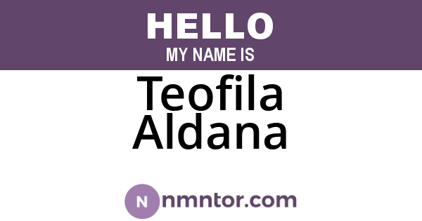 Teofila Aldana