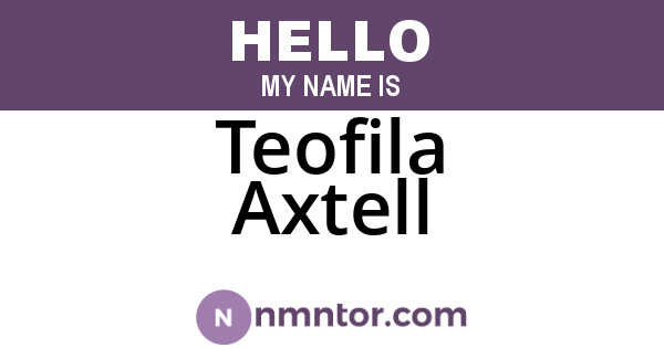 Teofila Axtell