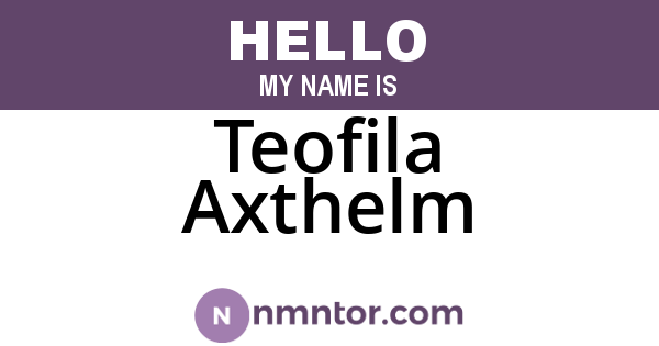 Teofila Axthelm