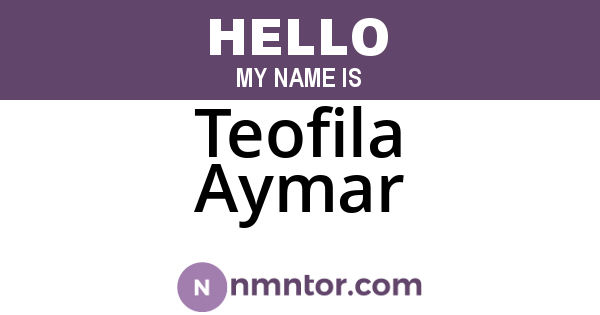 Teofila Aymar