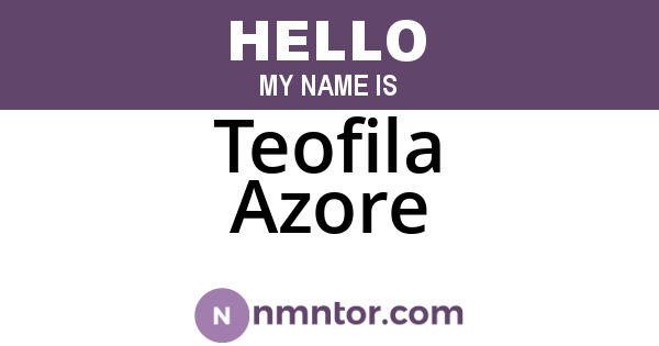 Teofila Azore