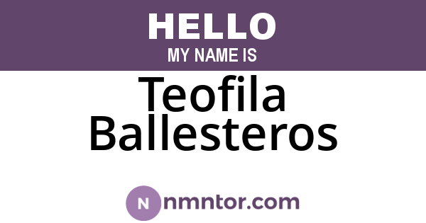 Teofila Ballesteros