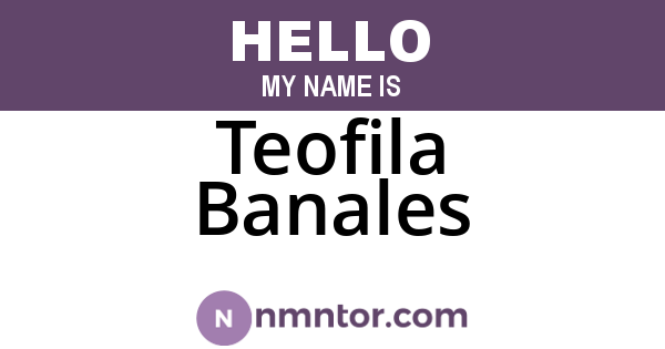 Teofila Banales
