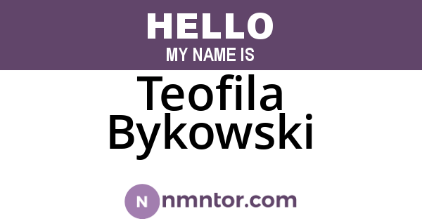 Teofila Bykowski