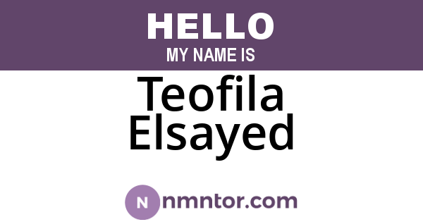 Teofila Elsayed