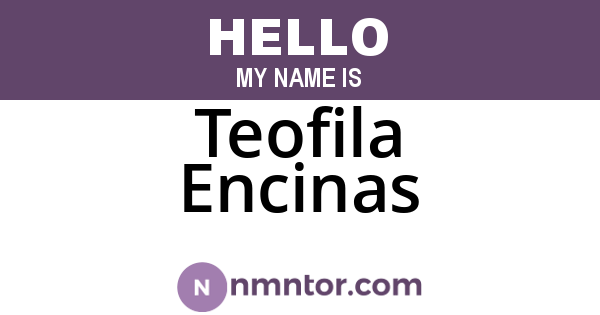 Teofila Encinas