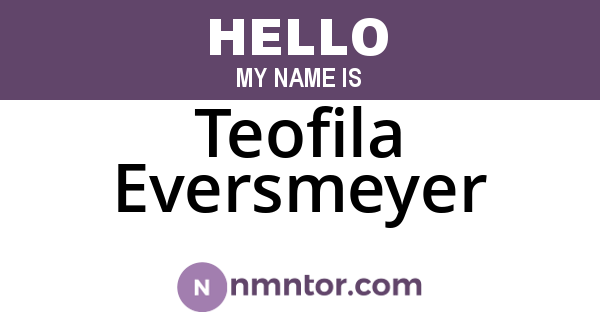 Teofila Eversmeyer