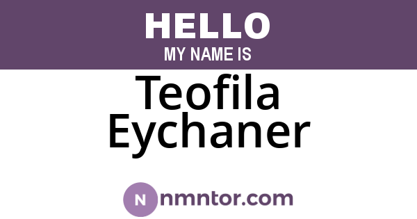 Teofila Eychaner