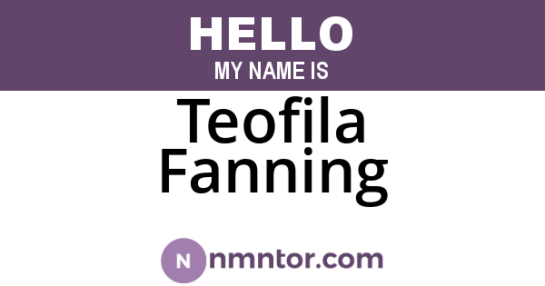 Teofila Fanning