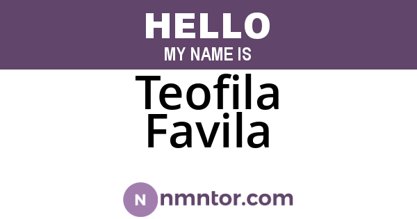 Teofila Favila