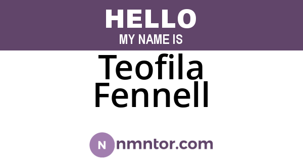 Teofila Fennell