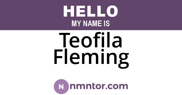 Teofila Fleming