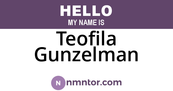 Teofila Gunzelman