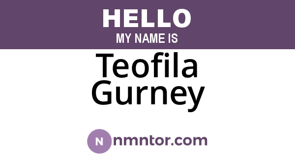 Teofila Gurney