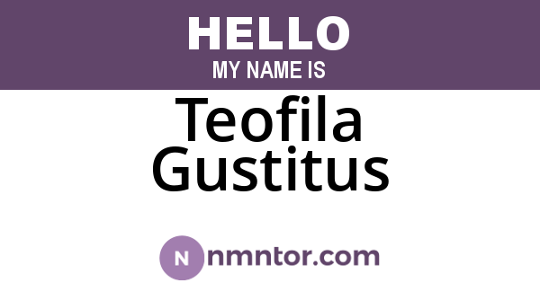 Teofila Gustitus