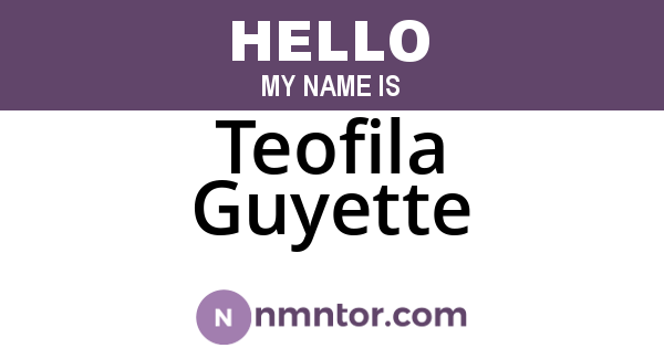 Teofila Guyette