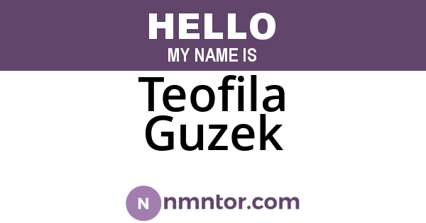 Teofila Guzek