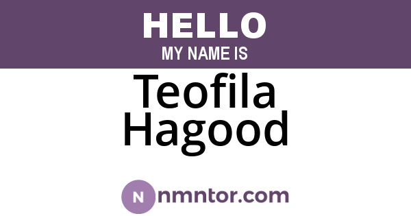 Teofila Hagood