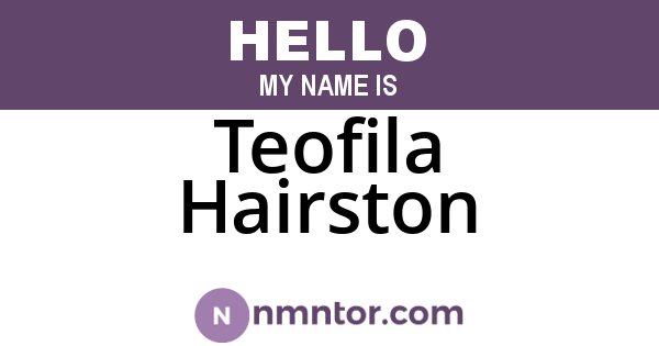 Teofila Hairston