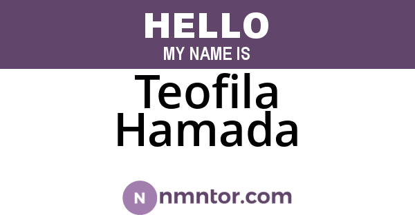Teofila Hamada