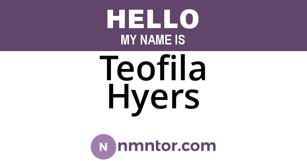 Teofila Hyers