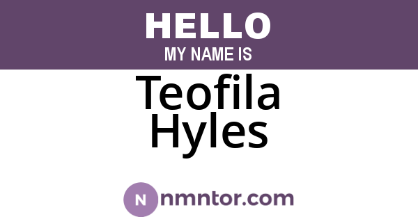 Teofila Hyles
