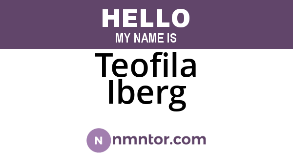 Teofila Iberg