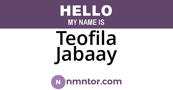 Teofila Jabaay