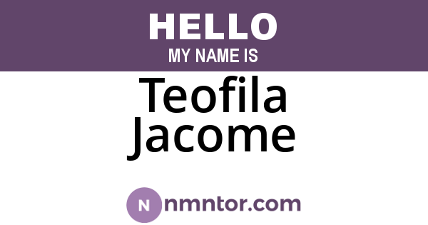 Teofila Jacome
