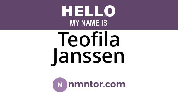 Teofila Janssen