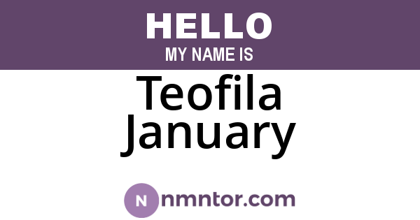 Teofila January