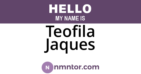 Teofila Jaques