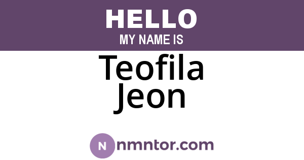 Teofila Jeon
