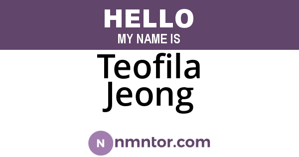 Teofila Jeong
