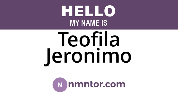 Teofila Jeronimo