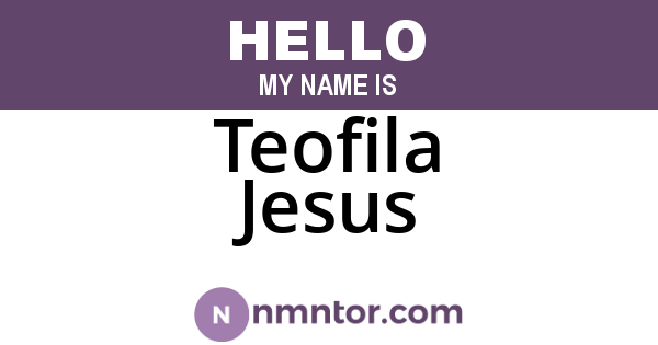 Teofila Jesus