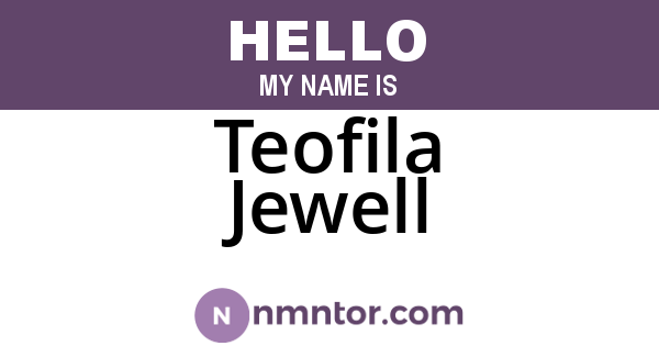 Teofila Jewell