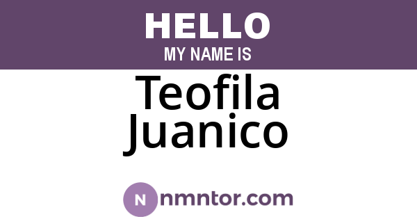 Teofila Juanico