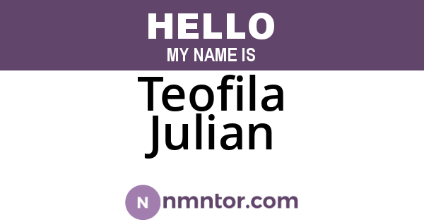 Teofila Julian