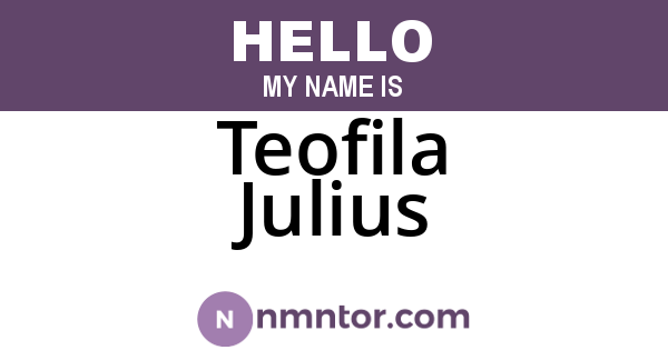 Teofila Julius