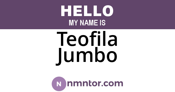 Teofila Jumbo