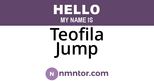 Teofila Jump