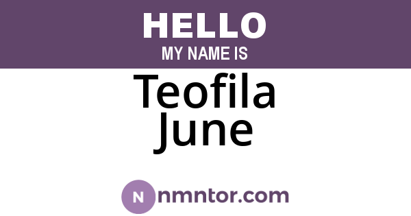 Teofila June