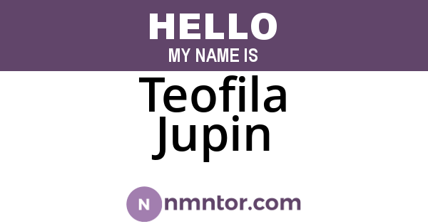 Teofila Jupin