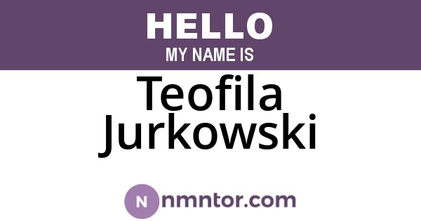 Teofila Jurkowski