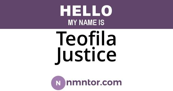 Teofila Justice
