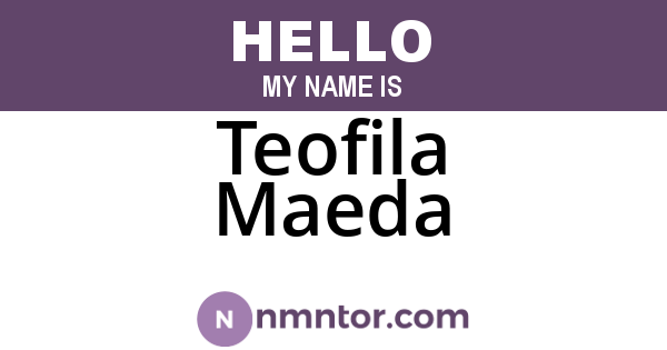 Teofila Maeda